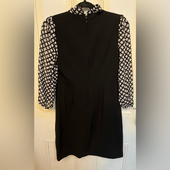 Calvin Klein Long Sleeve Mock Tie Neck Mini Dress Size 8 - Picture 2 of 9